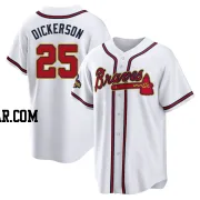 Alex Dickerson Youth Atlanta Braves Gold Replica White 2022 Program Jersey