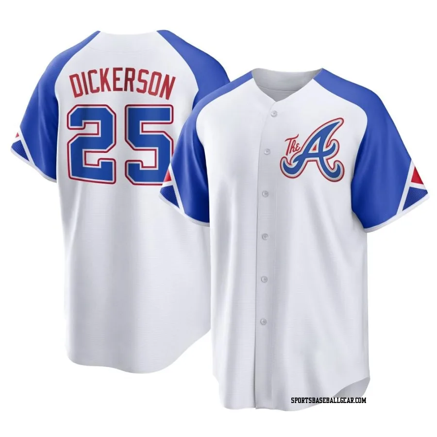 Alex Dickerson Youth Atlanta Braves White Replica 2023 City Connect Jersey