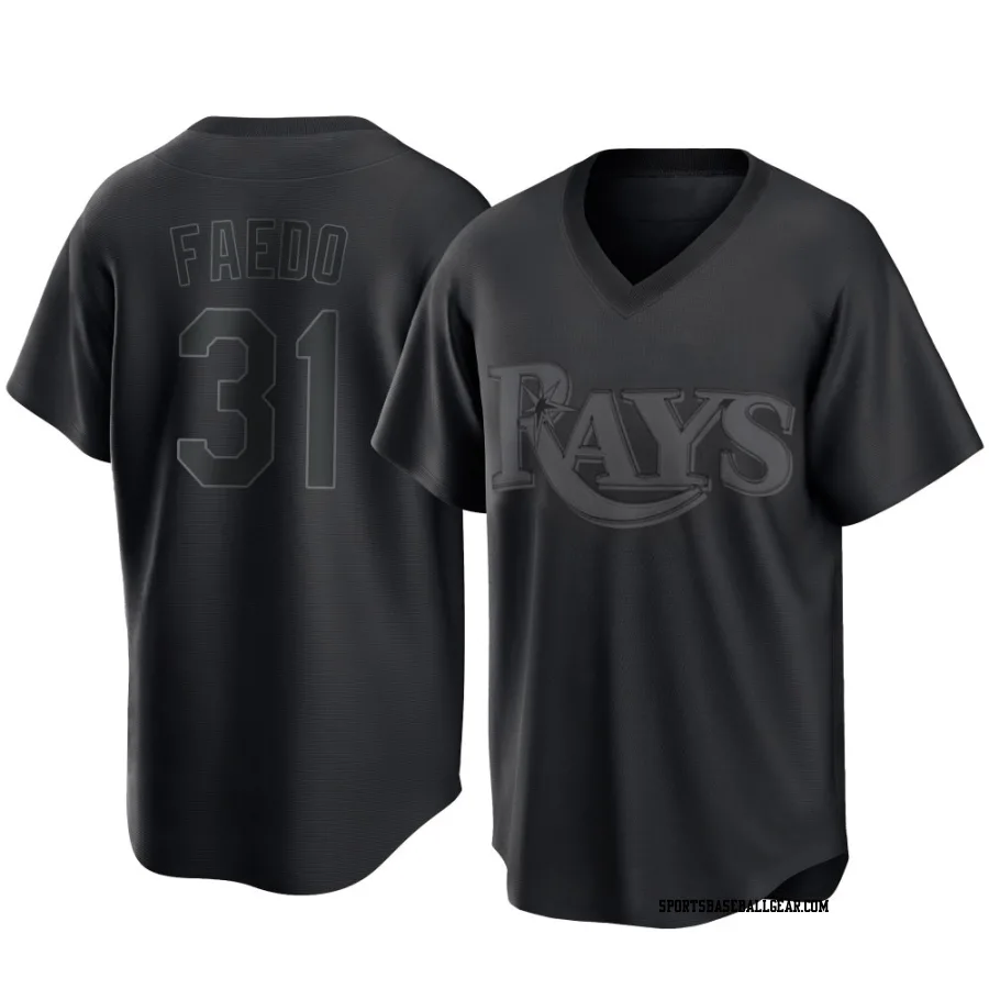 Alex Faedo Youth Tampa Bay Rays Black Replica Pitch Fashion Jersey