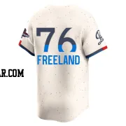 Alex Freeland Men's Los Angeles Dodgers Cream Limited 2024 City Connect World Series Champions Jersey