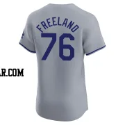 Alex Freeland Men's Los Angeles Dodgers Gray Elite Road 2024 World Series Jersey