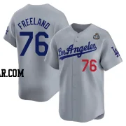 Alex Freeland Men's Los Angeles Dodgers Gray Limited Away 2024 World Series Jersey