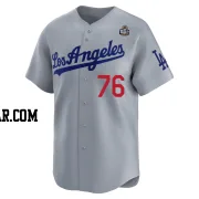 Alex Freeland Men's Los Angeles Dodgers Gray Limited Away 2024 World Series Jersey