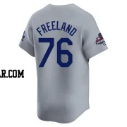 Alex Freeland Men's Los Angeles Dodgers Gray Limited Away World Series Champions Jersey