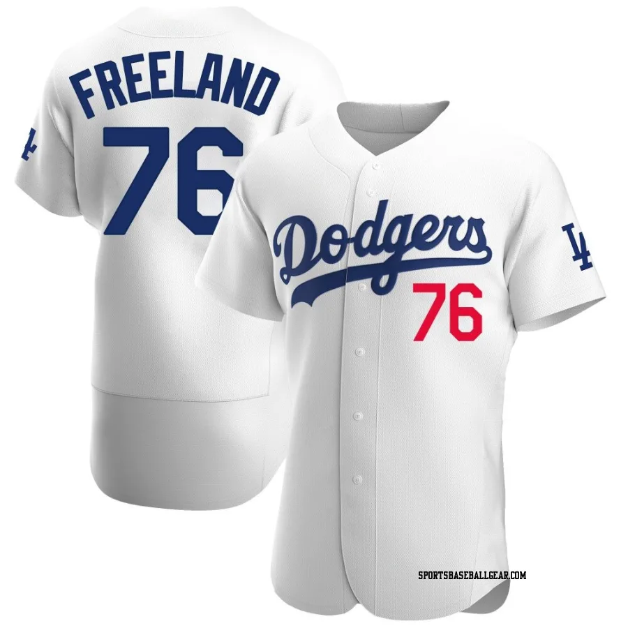 Alex Freeland Men's Los Angeles Dodgers White Authentic Home Jersey