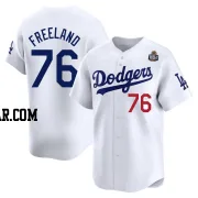 Alex Freeland Men's Los Angeles Dodgers White Limited Home 2024 World Series Jersey