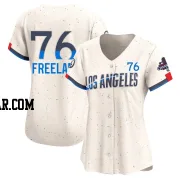 Alex Freeland Women's Los Angeles Dodgers Cream Limited 2024 City Connect World Series Champions Jersey