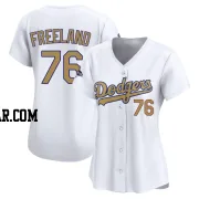 Alex Freeland Women's Los Angeles Dodgers Gold Limited White 2025 Collection Jersey