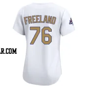 Alex Freeland Women's Los Angeles Dodgers Gold Limited White 2025 Collection Jersey