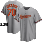 Alex Jackson Men's Baltimore Orioles Gray Replica Road Jersey