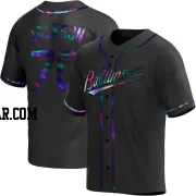 Alex Jackson Youth Baltimore Orioles Black Holographic Replica Alternate Jersey