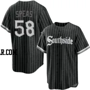 Alex Speas Men's Chicago White Sox Black Replica 2021 City Connect Jersey