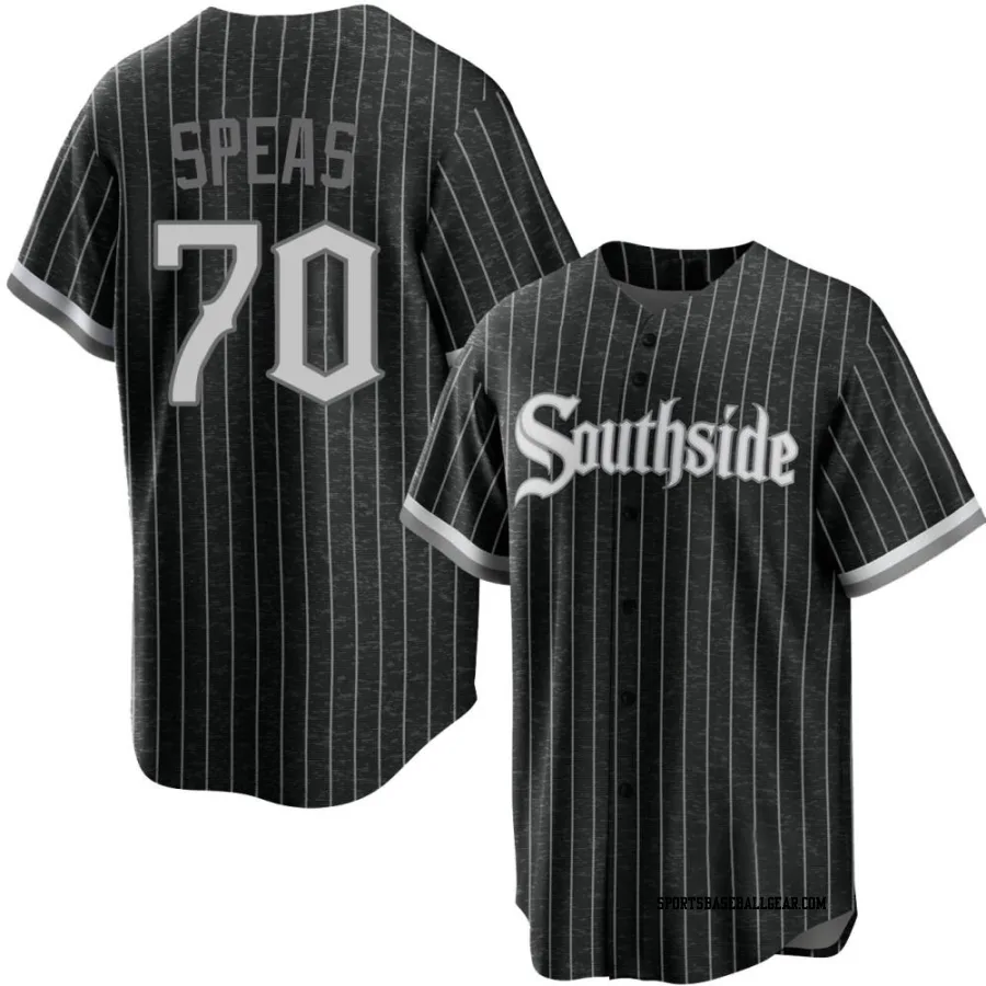 Alex Speas Men's Chicago White Sox Black Replica 2021 City Connect Jersey