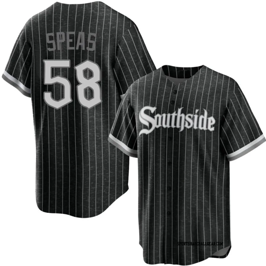 Alex Speas Youth Chicago White Sox Black Replica 2021 City Connect Jersey