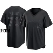 Alex Stone Men's Toronto Blue Jays Black Replica Pitch Fashion Jersey