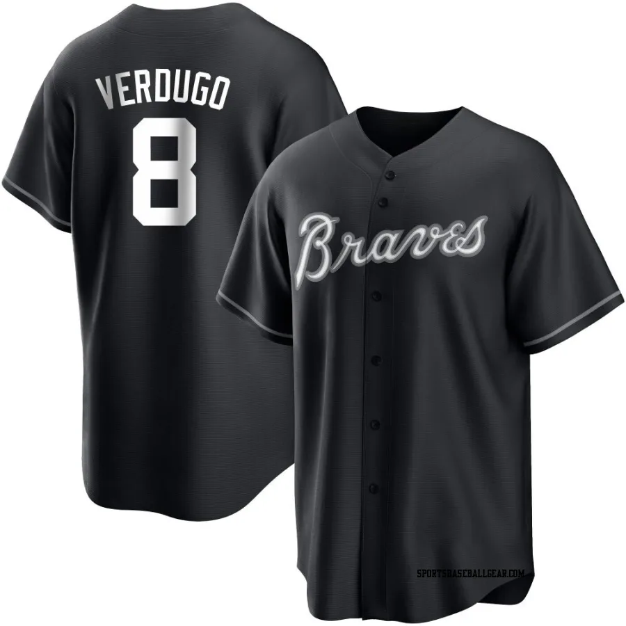 Alex Verdugo Men's Atlanta Braves Black/White Replica Jersey