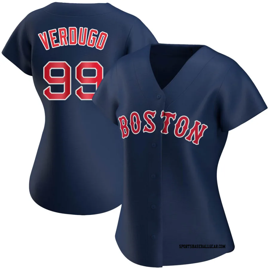 Alex Verdugo Women's Boston Red Sox Navy Authentic Alternate Jersey