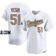 Alex Vesia Men's Los Angeles Dodgers Gold Limited White 2025 Collection Jersey