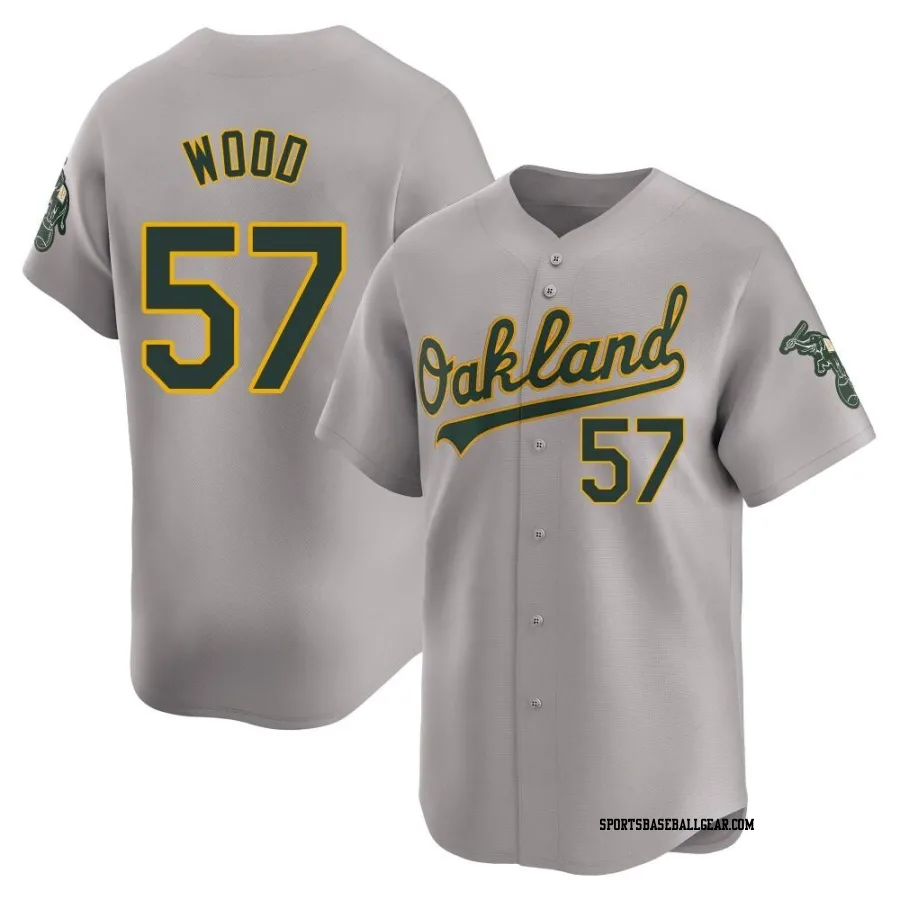 Alex Wood Men's Oakland Athletics Gray Limited Away Jersey