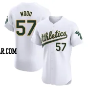 Alex Wood Men's Oakland Athletics White Elite Home Jersey