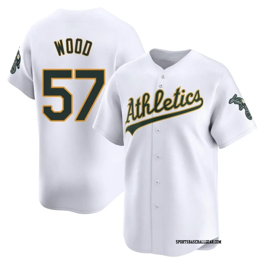 Alex Wood Men's Oakland Athletics White Limited Home Jersey