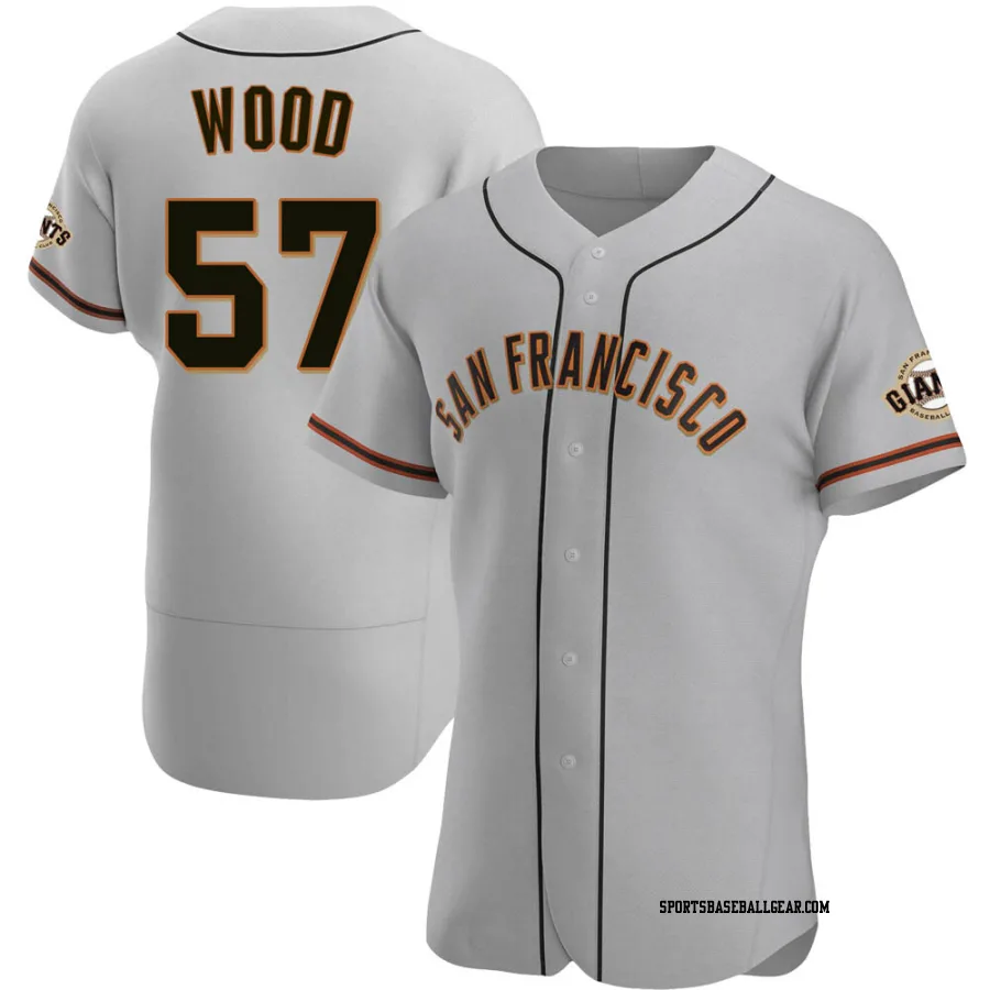Alex Wood Men's San Francisco Giants Gray Authentic Road Jersey