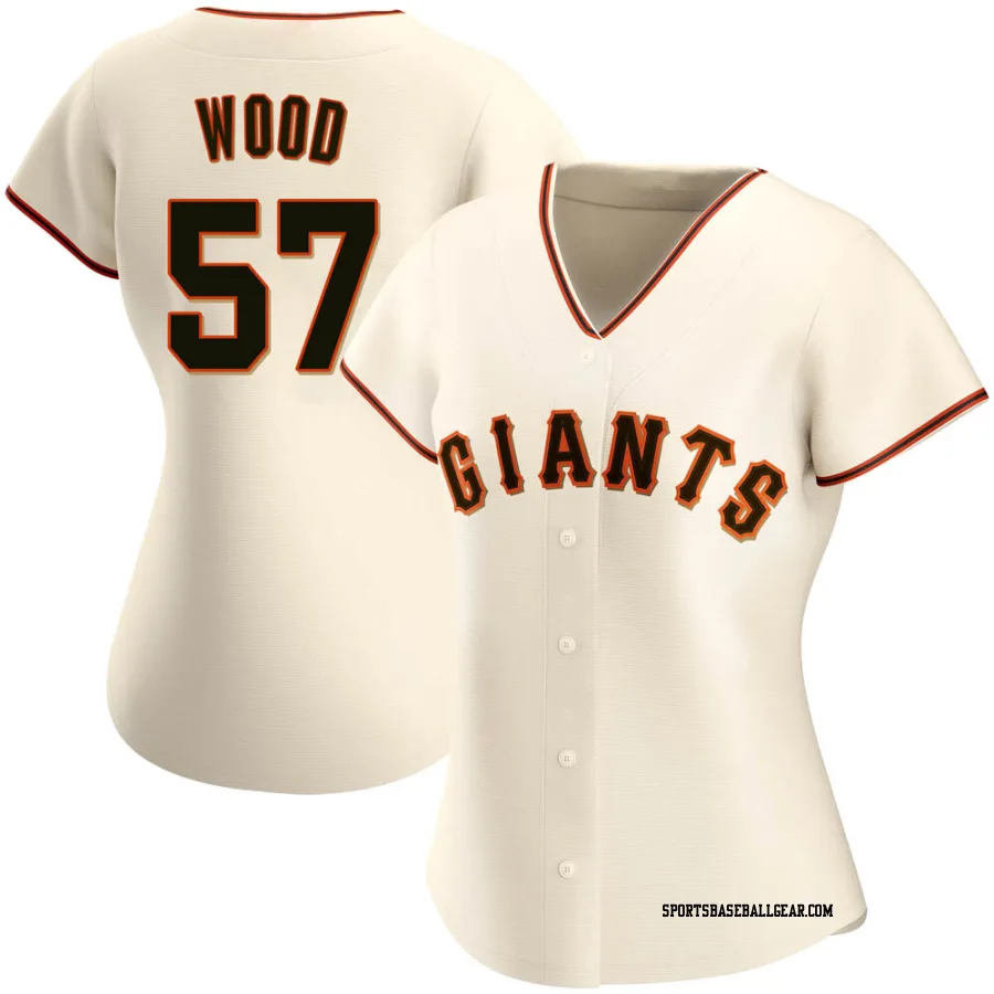 Alex Wood Women's San Francisco Giants Cream Authentic Home Jersey