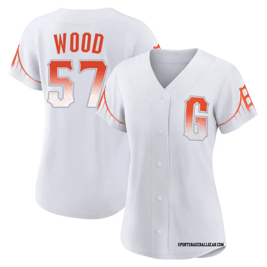 Alex Wood Women's San Francisco Giants White Authentic 2021 City Connect Jersey
