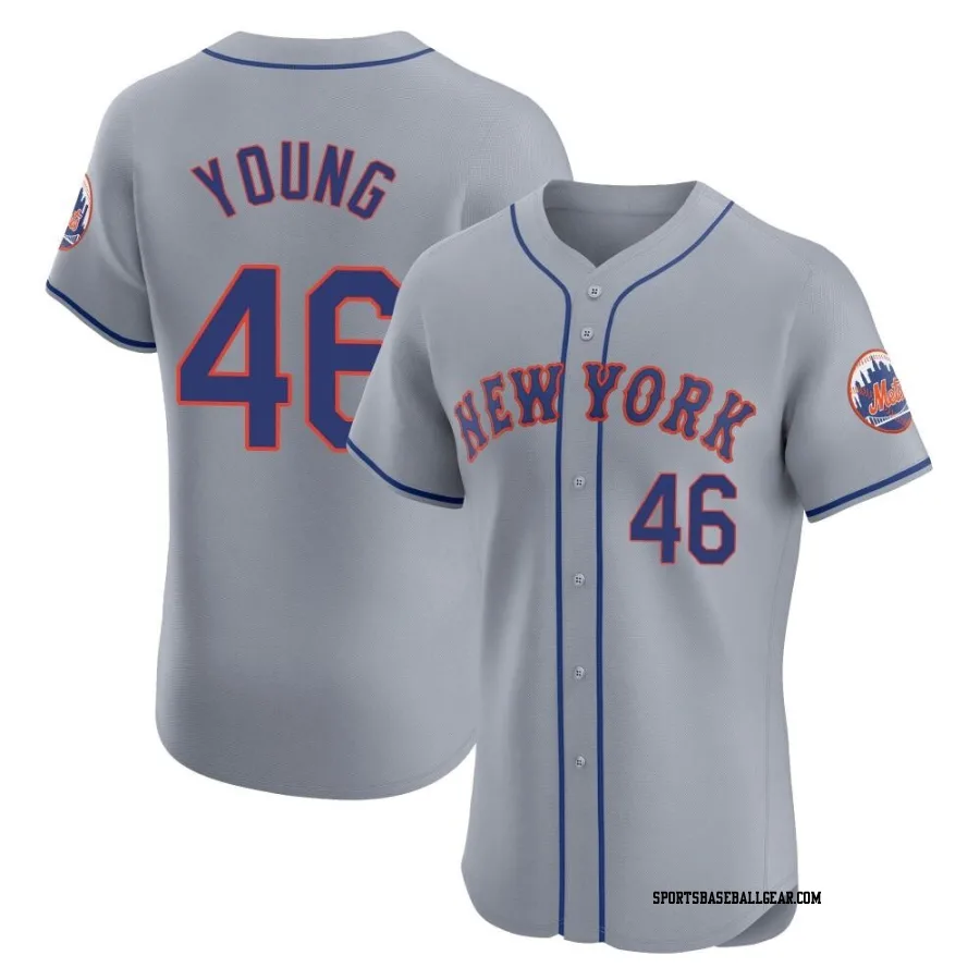Alex Young Men's New York Mets Gray Elite Road Jersey