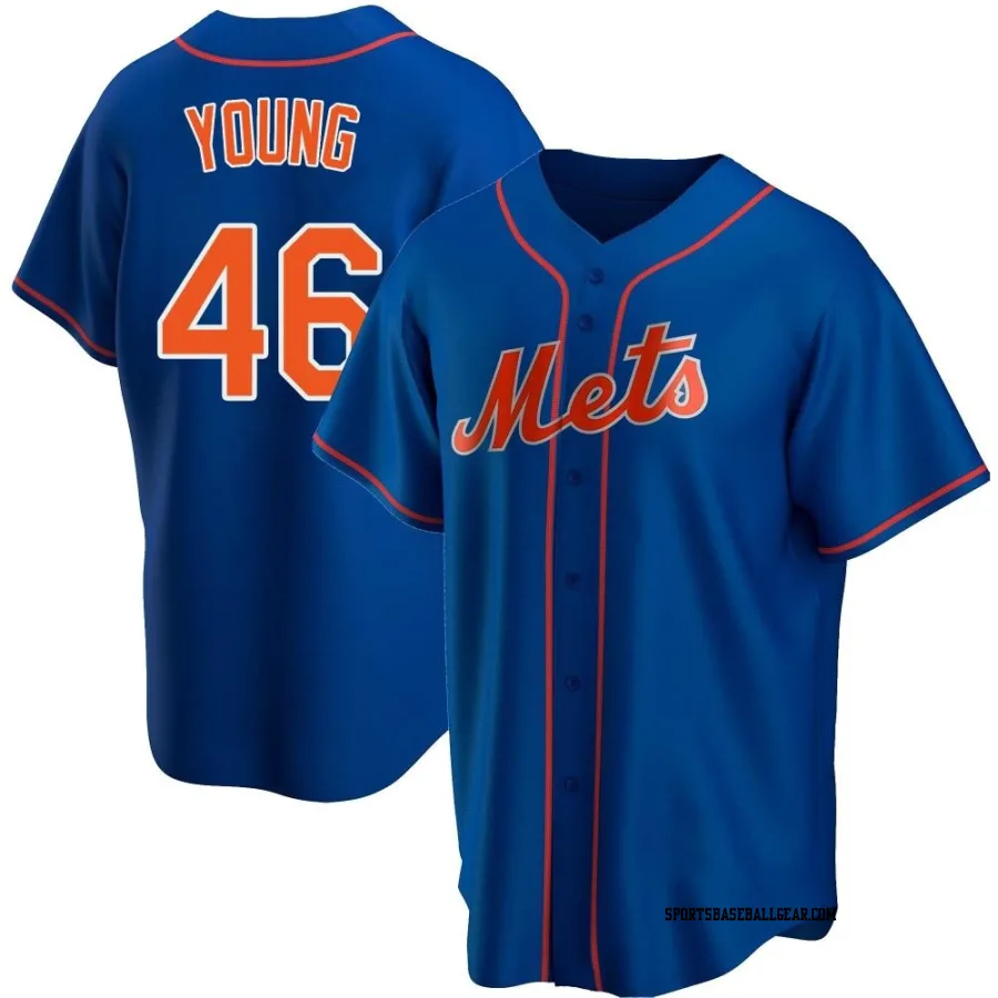 Alex Young Men's New York Mets Royal Replica Alternate Jersey
