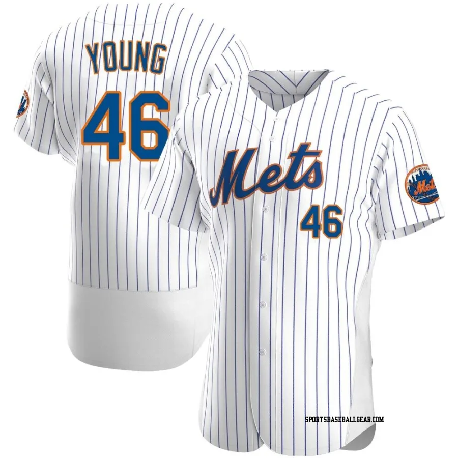 Alex Young Men's New York Mets White Authentic Home Jersey