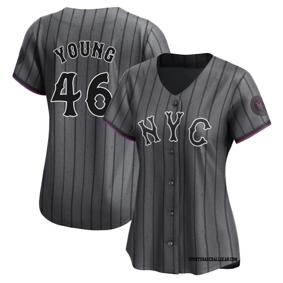 Alex Young Women's New York Mets Limited Graphite 2024 City Connect Jersey