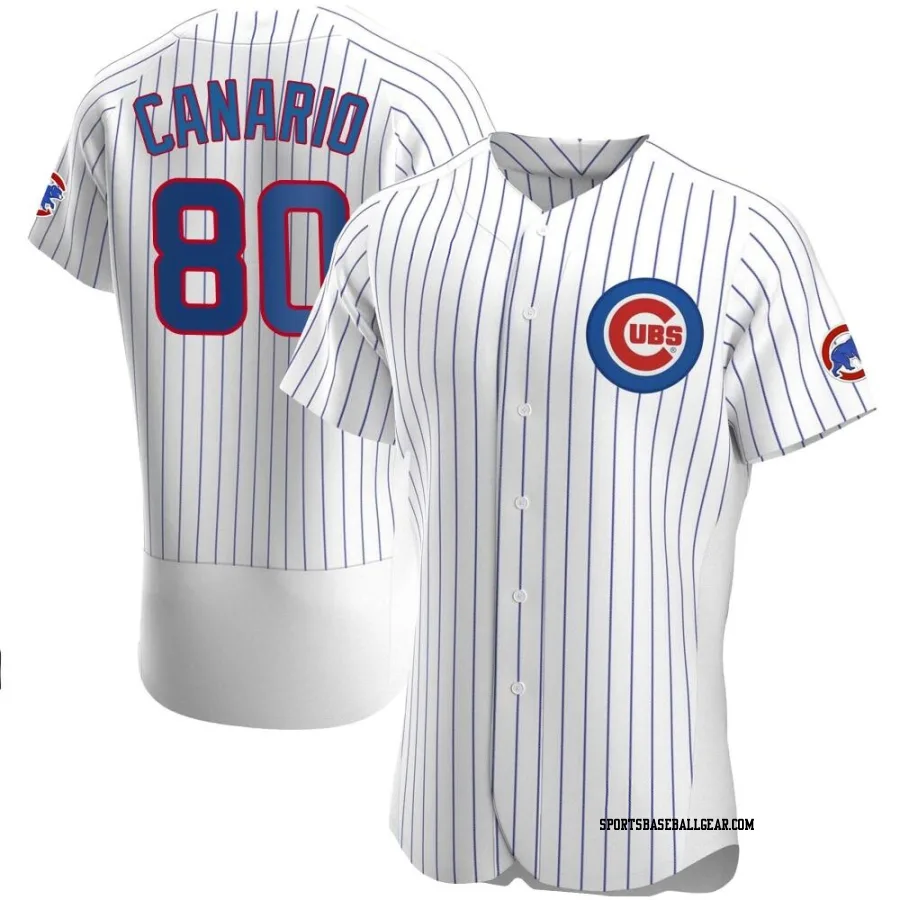 Alexander Canario Men's Chicago Cubs White Authentic Home Jersey