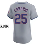 Alexander Canario Men's New York Mets Gray Elite Road Jersey