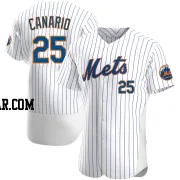 Alexander Canario Men's New York Mets White Authentic Home Jersey