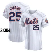 Alexander Canario Men's New York Mets White Elite Home Jersey