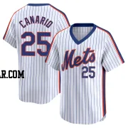 Alexander Canario Men's New York Mets White Limited Cooperstown Collection Jersey