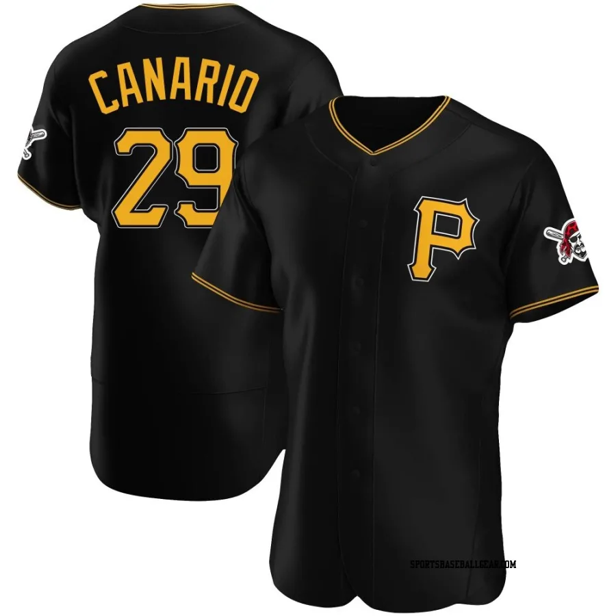 Alexander Canario Men's Pittsburgh Pirates Black Authentic Alternate Jersey