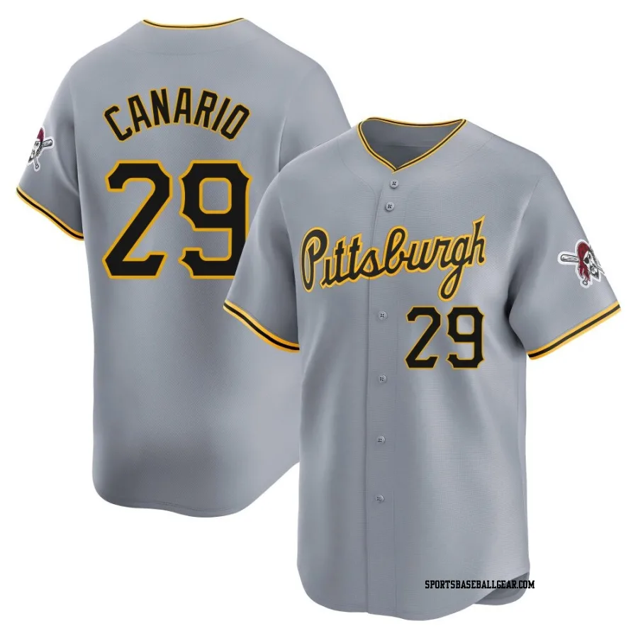 Alexander Canario Men's Pittsburgh Pirates Gray Limited Away Jersey