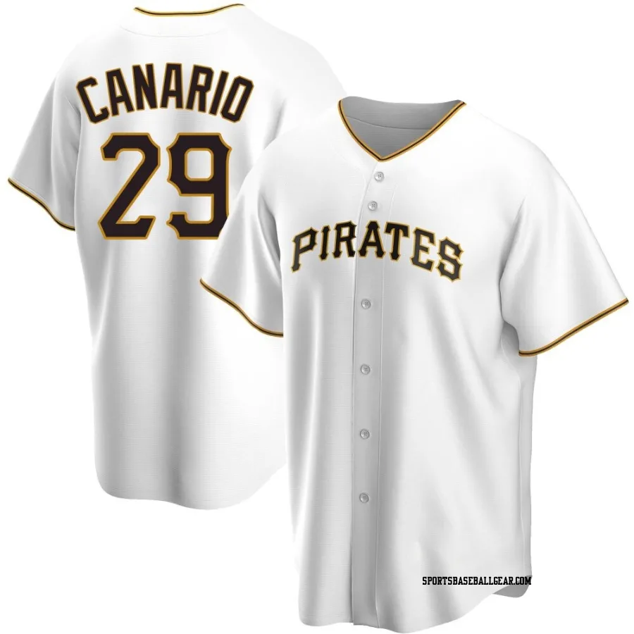 Alexander Canario Men's Pittsburgh Pirates White Replica Home Jersey
