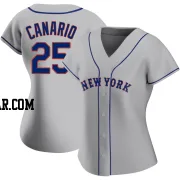 Alexander Canario Women's New York Mets Gray Authentic Road Jersey