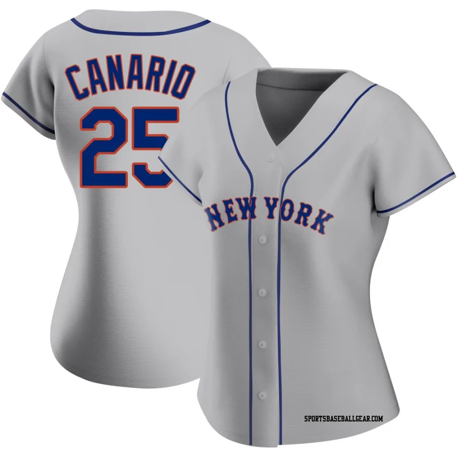 Alexander Canario Women's New York Mets Gray Authentic Road Jersey