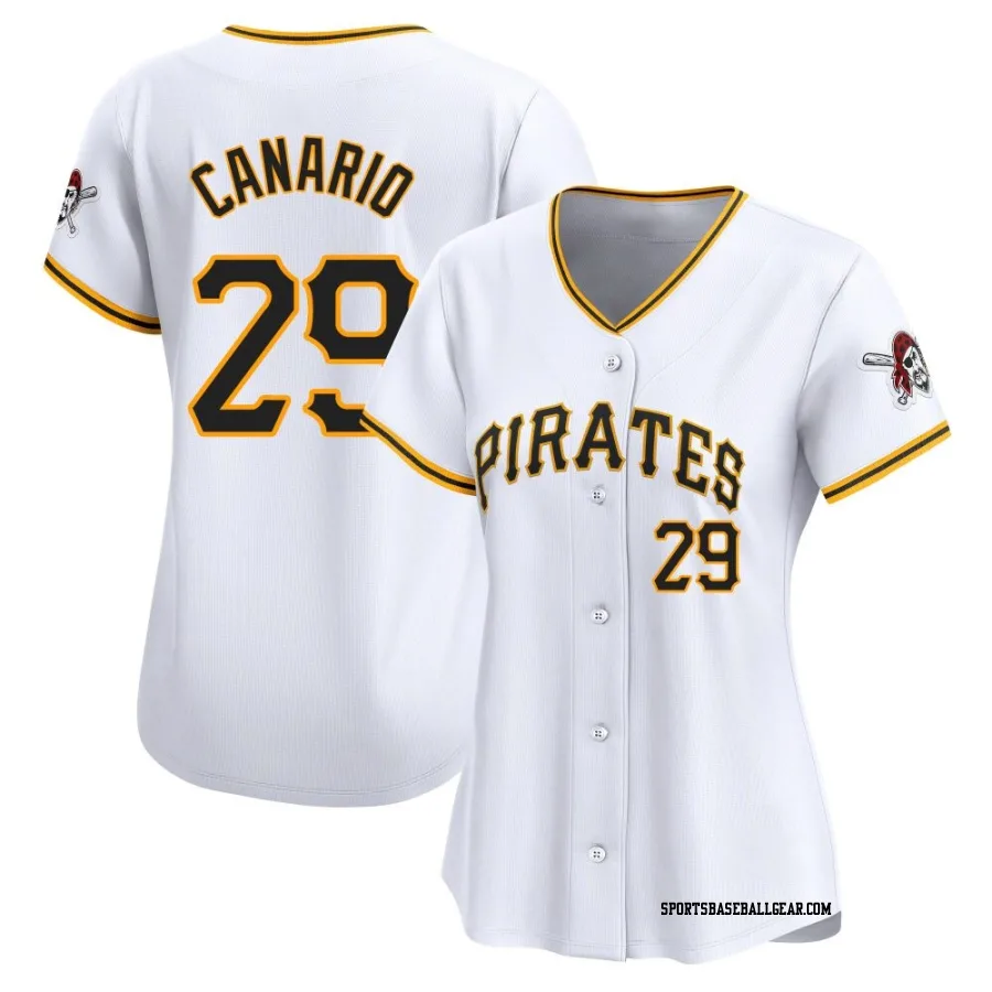 Alexander Canario Women's Pittsburgh Pirates White Limited Home Jersey