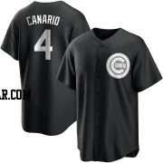 Alexander Canario Youth Chicago Cubs Black/White Replica Jersey