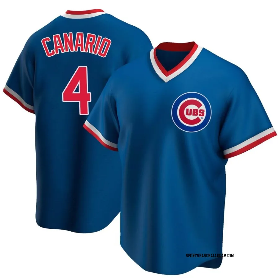Alexander Canario Youth Chicago Cubs Royal Replica Road Cooperstown Collection Jersey