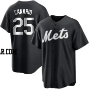 Alexander Canario Youth New York Mets Black/White Replica Jersey