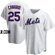 Alexander Canario Youth New York Mets White Replica Home Jersey
