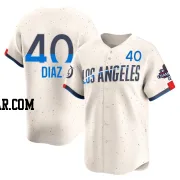Alexis Diaz Men's Los Angeles Dodgers Cream Limited 2024 City Connect World Series Champions Jersey