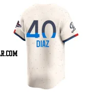 Alexis Diaz Men's Los Angeles Dodgers Cream Limited 2024 City Connect World Series Champions Jersey