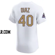Alexis Diaz Men's Los Angeles Dodgers Gold Elite White 2025 Collection Jersey